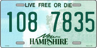 NH license plate 1087835