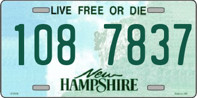 NH license plate 1087837
