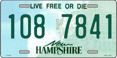 NH license plate 1087841