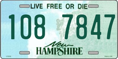 NH license plate 1087847