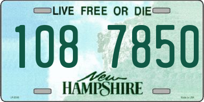 NH license plate 1087850
