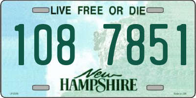 NH license plate 1087851