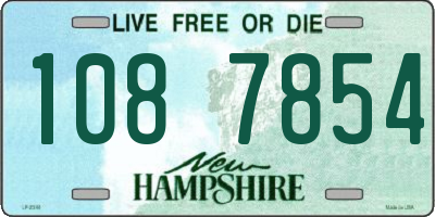 NH license plate 1087854