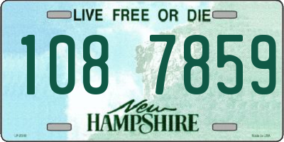 NH license plate 1087859