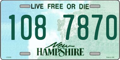 NH license plate 1087870