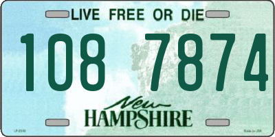 NH license plate 1087874