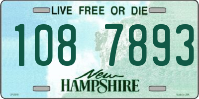 NH license plate 1087893
