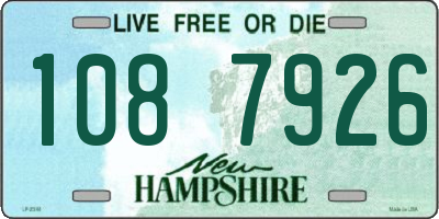 NH license plate 1087926