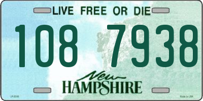 NH license plate 1087938