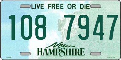 NH license plate 1087947
