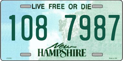 NH license plate 1087987