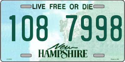 NH license plate 1087998
