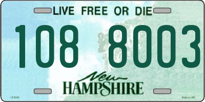 NH license plate 1088003