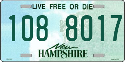NH license plate 1088017