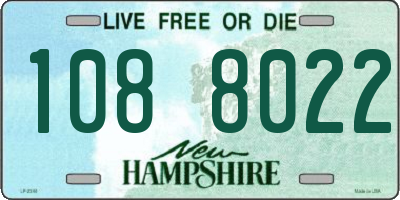 NH license plate 1088022