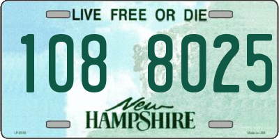 NH license plate 1088025
