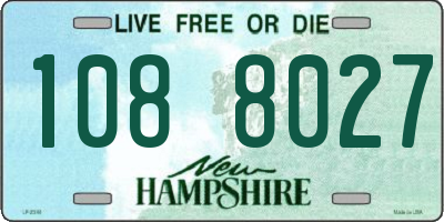 NH license plate 1088027