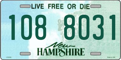 NH license plate 1088031
