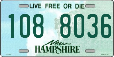 NH license plate 1088036