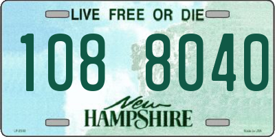 NH license plate 1088040