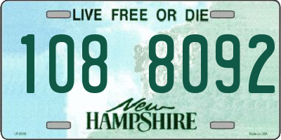 NH license plate 1088092