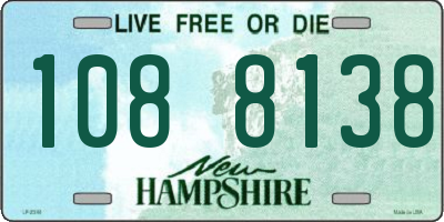 NH license plate 1088138