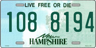 NH license plate 1088194