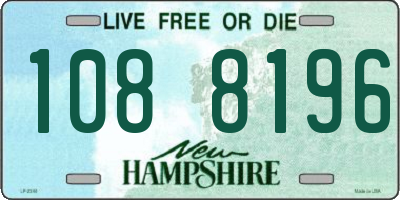 NH license plate 1088196