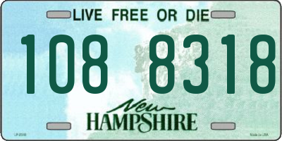 NH license plate 1088318