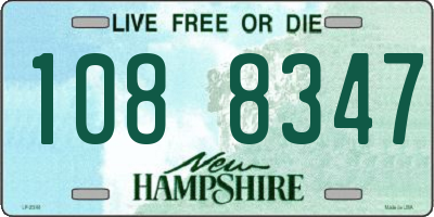 NH license plate 1088347