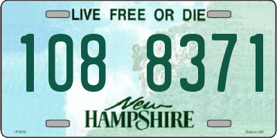 NH license plate 1088371