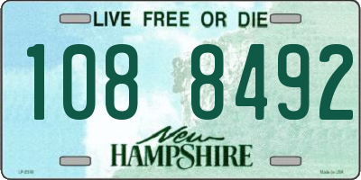 NH license plate 1088492