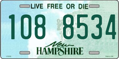 NH license plate 1088534