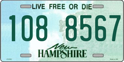 NH license plate 1088567
