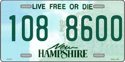NH license plate 1088600