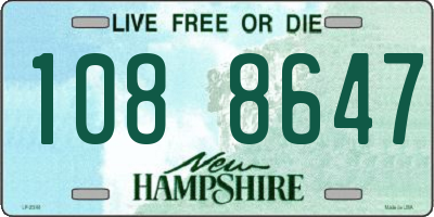 NH license plate 1088647