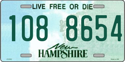NH license plate 1088654
