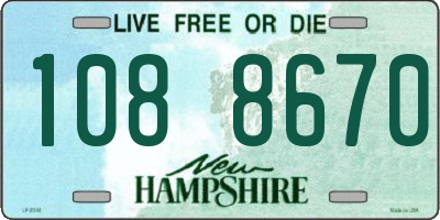 NH license plate 1088670