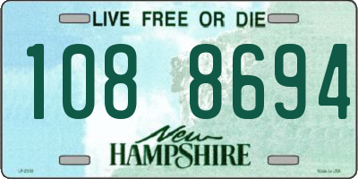 NH license plate 1088694