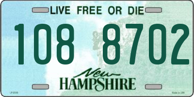 NH license plate 1088702