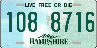 NH license plate 1088716