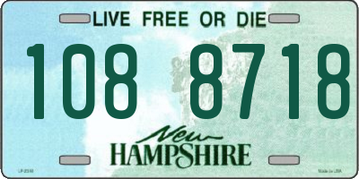 NH license plate 1088718