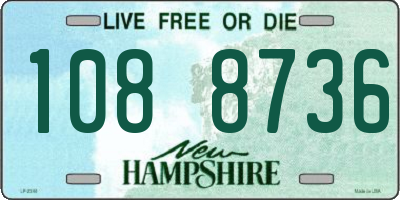 NH license plate 1088736