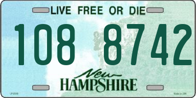 NH license plate 1088742