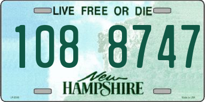 NH license plate 1088747