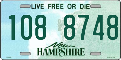 NH license plate 1088748