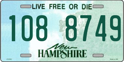 NH license plate 1088749