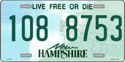 NH license plate 1088753