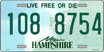 NH license plate 1088754