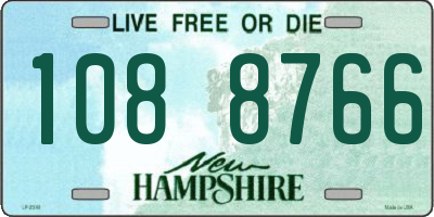 NH license plate 1088766